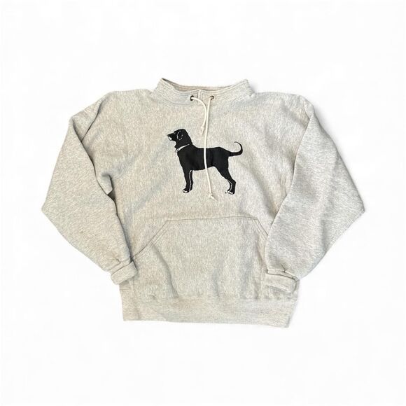 VTG 90s The Black Dog Sweatshirt Sz L Gray Martha's Vineyard USA Made Dog Logo - Picture 1 of 11